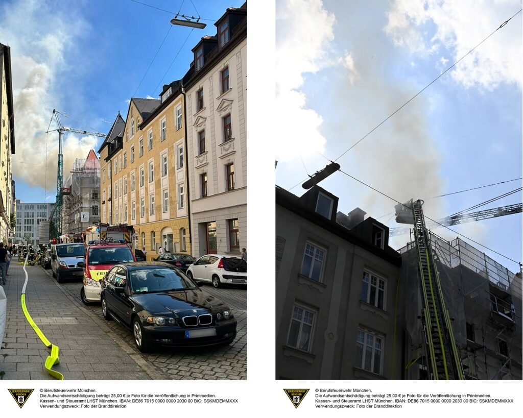 Bildunterschrift: Einsatzfoto: Berufsfeuerwehr München