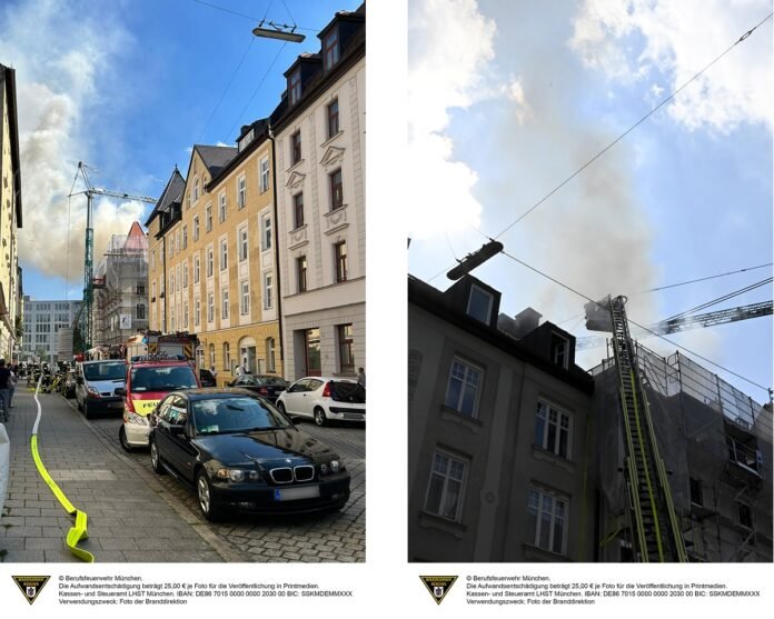 Bildunterschrift: Einsatzfoto: Berufsfeuerwehr München