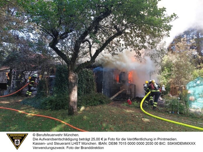 Feuer im Gartenhaus