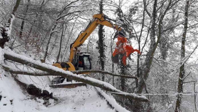 Schneefälle am vergangenen Wochenende