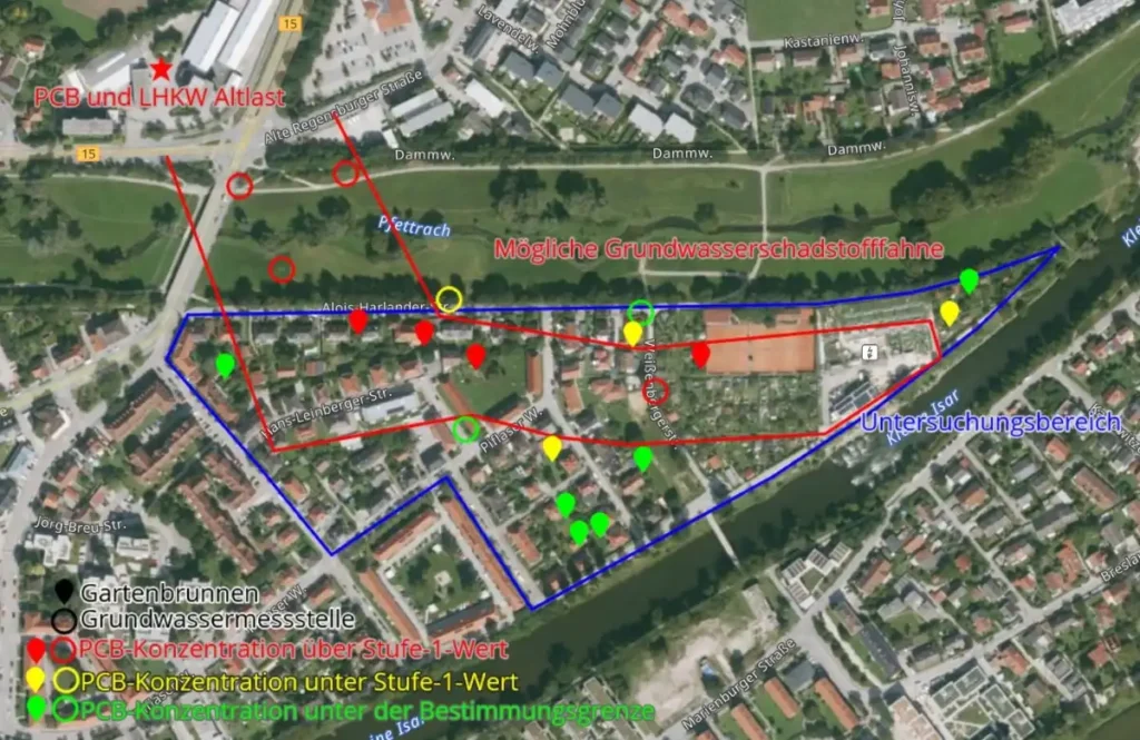 Weißenbergerstraße: PCB-Wert in Gartenbrunnen erhöht
