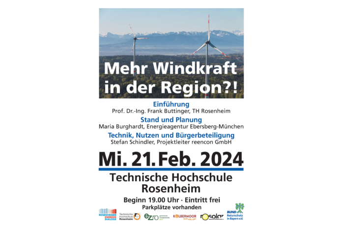 „Rosenheimer Energiedialoge“ informieren über Windkraft in der Region