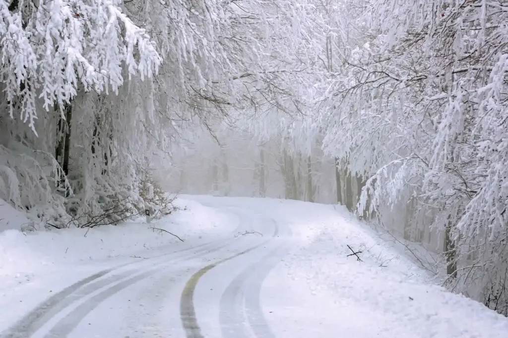 Winter Eis Straße